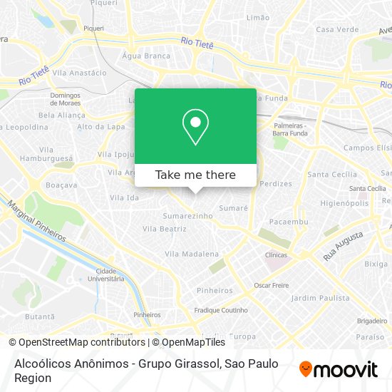 Alcoólicos Anônimos - Grupo Girassol map