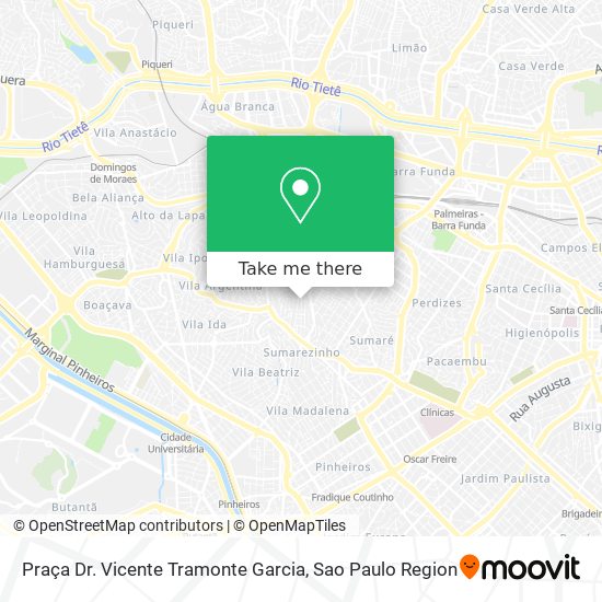 Praça Dr. Vicente Tramonte Garcia map