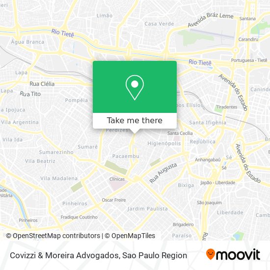 Mapa Covizzi & Moreira Advogados