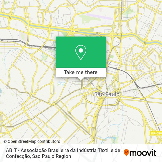 ABIT - Associação Brasileira da Indústria Têxtil e de Confecção map