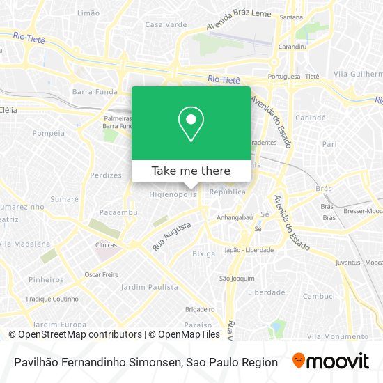 Mapa Pavilhão Fernandinho Simonsen