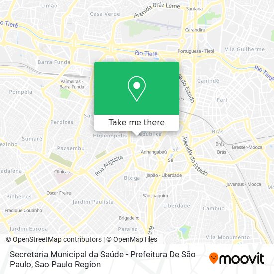 Mapa Secretaria Municipal da Saúde - Prefeitura De São Paulo