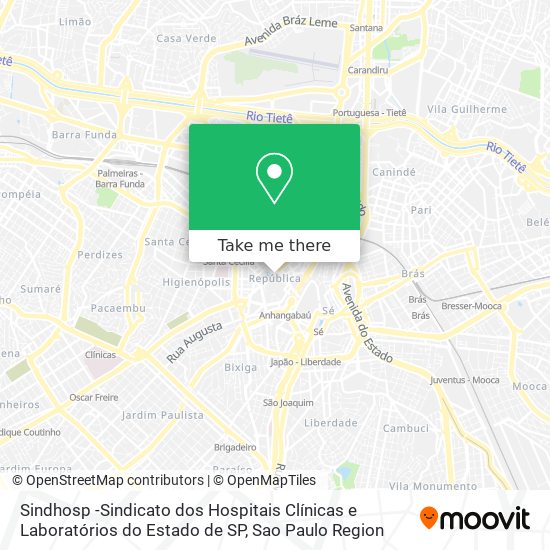 Mapa Sindhosp -Sindicato dos Hospitais Clínicas e Laboratórios do Estado de SP