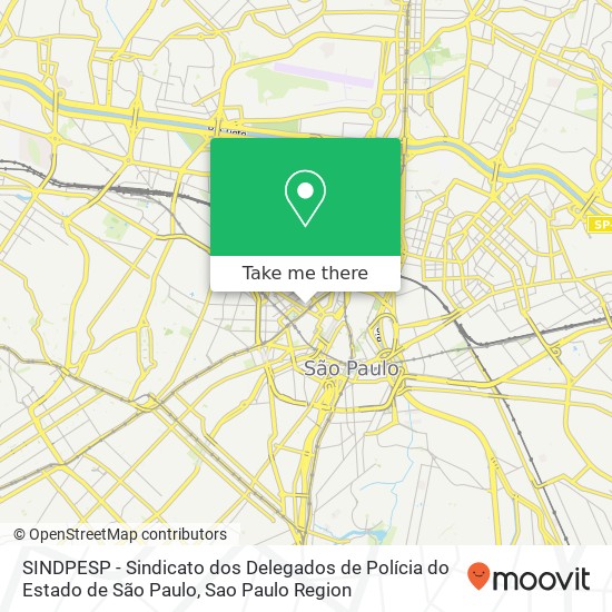 SINDPESP - Sindicato dos Delegados de Polícia do Estado de São Paulo map