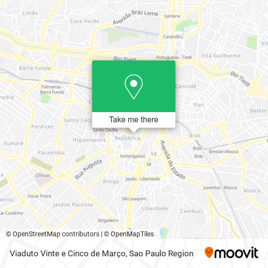 Viaduto Vinte e Cinco de Março map