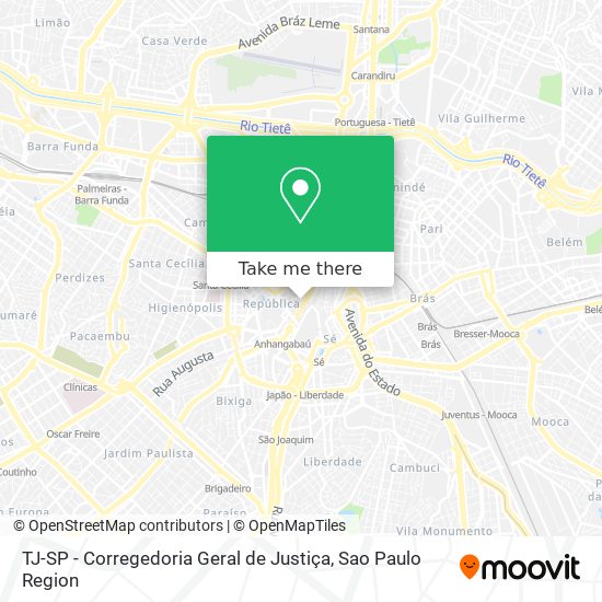 Mapa TJ-SP - Corregedoria Geral de Justiça