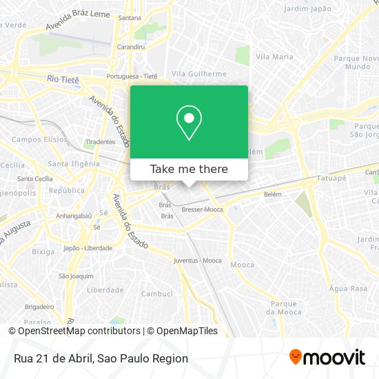 Mapa Rua 21 de Abril