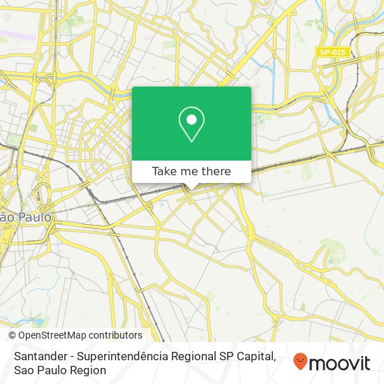 Mapa Santander - Superintendência Regional SP Capital