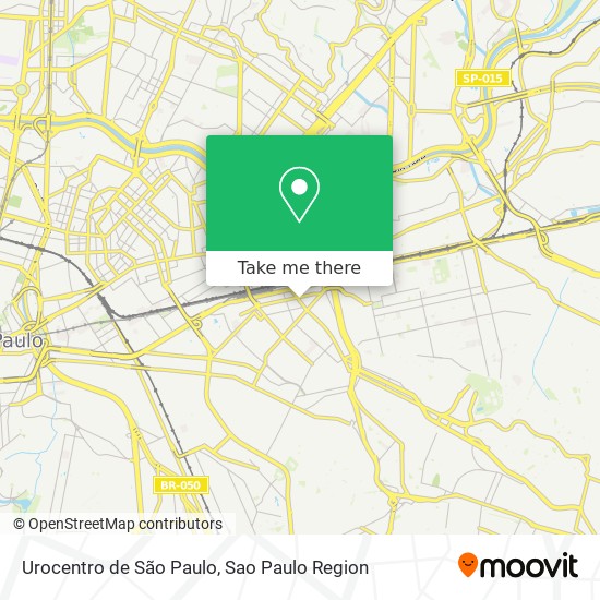 Mapa Urocentro de São Paulo