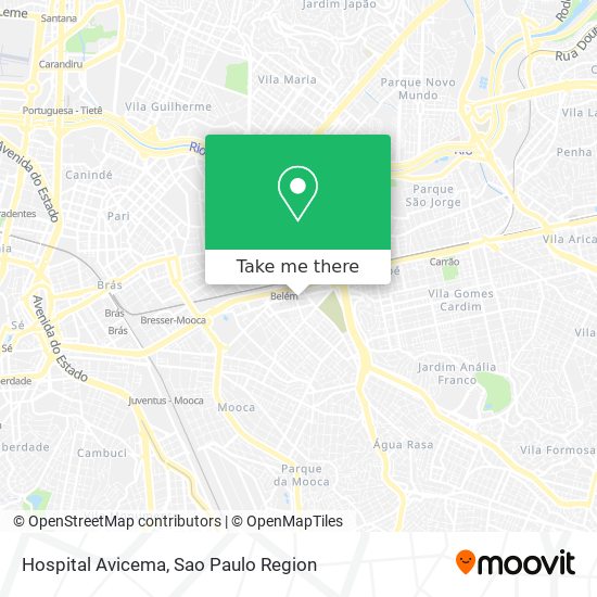 Hospital Avicema map