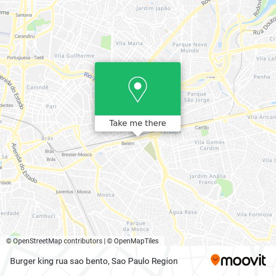 Burger king rua sao bento map