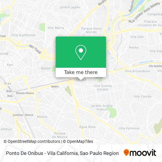 Ponto De Onibus - Vila California map