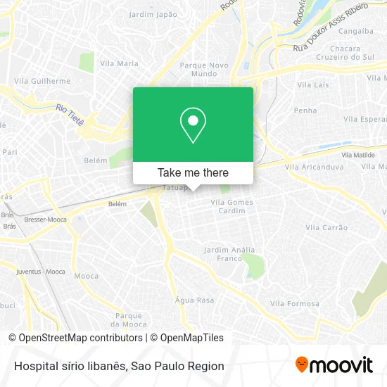 Hospital sírio libanês map