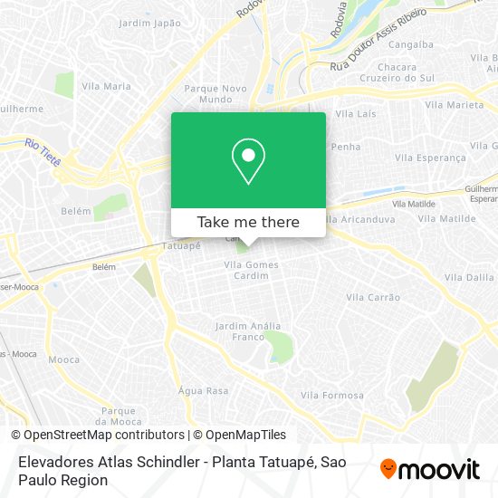 Elevadores Atlas Schindler - Planta Tatuapé map