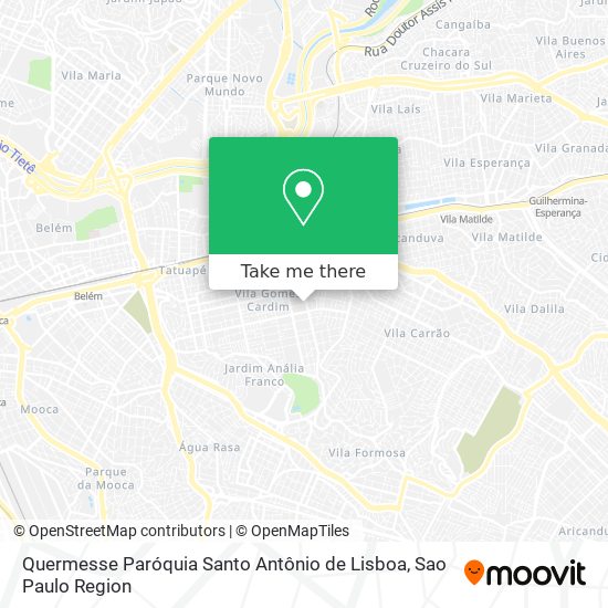 Mapa Quermesse Paróquia Santo Antônio de Lisboa