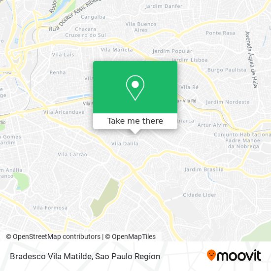 Mapa Bradesco Vila Matilde