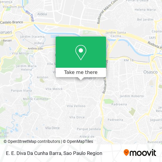 E. E. Diva Da Cunha Barra map