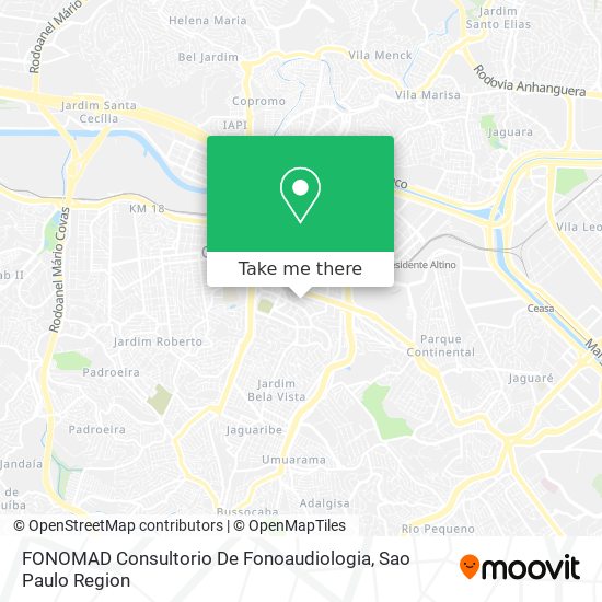 Mapa FONOMAD Consultorio De Fonoaudiologia