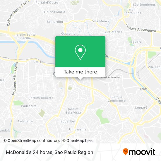 McDonald's 24 horas map