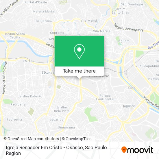 Mapa Igreja Renascer Em Cristo - Osasco