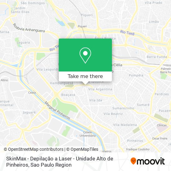 SkinMax - Depilação a Laser - Unidade Alto de Pinheiros map