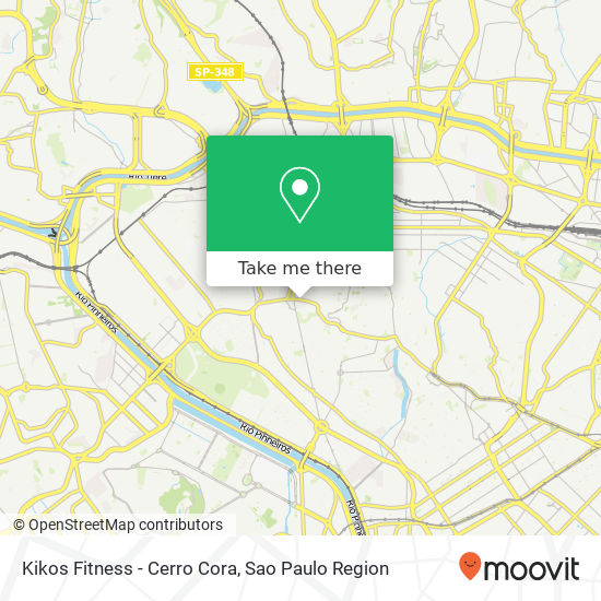 Mapa Kikos Fitness - Cerro Cora
