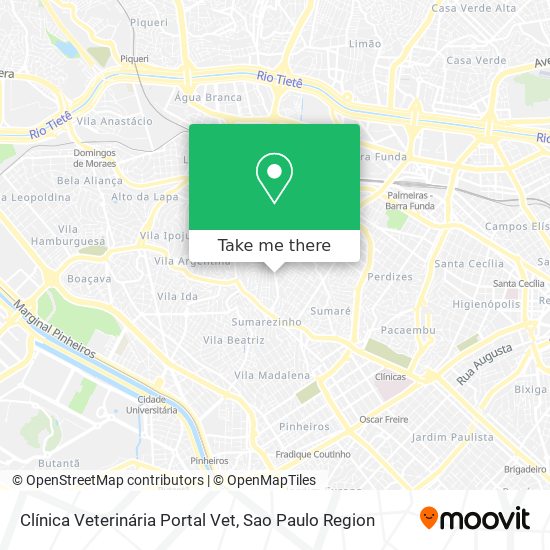 Clínica Veterinária Portal Vet map