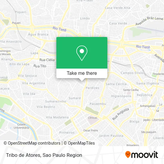 Tribo de Atores map