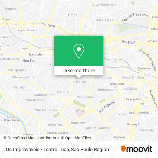 Mapa Os Improváveis - Teatro Tuca