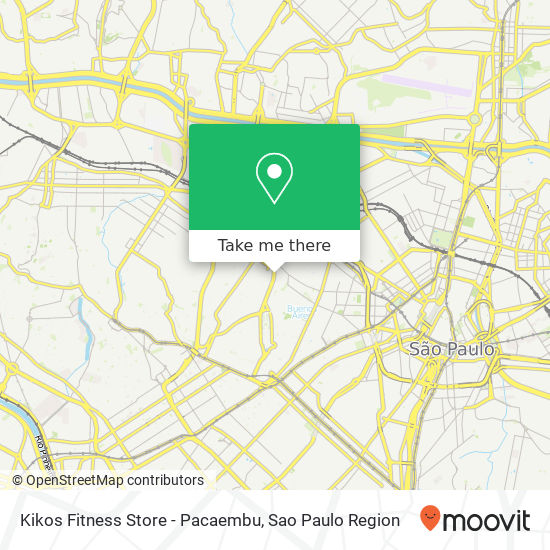 Kikos Fitness Store - Pacaembu map