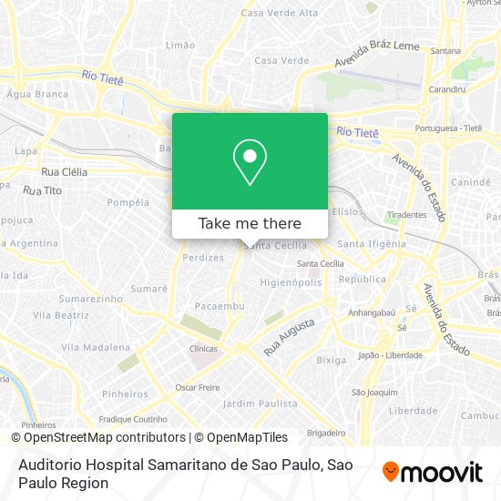Auditorio Hospital Samaritano de Sao Paulo map