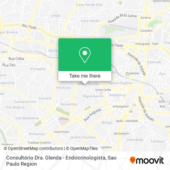 Consultório Dra. Glenda - Endocrinologista map
