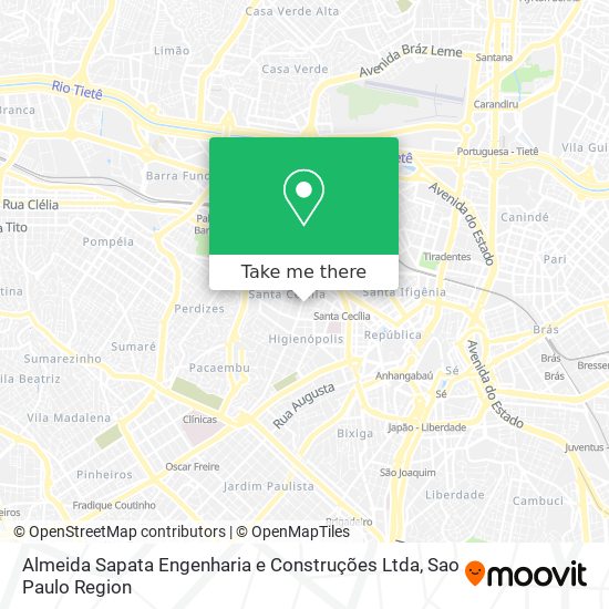 Mapa Almeida Sapata Engenharia e Construções Ltda