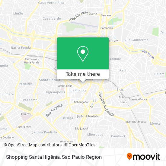 Shopping Santa Ifigênia map