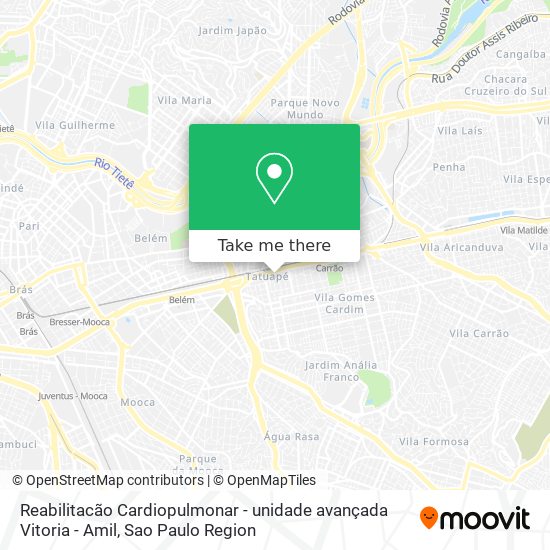 Mapa Reabilitacão Cardiopulmonar - unidade avançada Vitoria - Amil