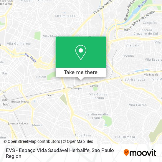 Mapa EVS - Espaço Vida Saudável Herbalife