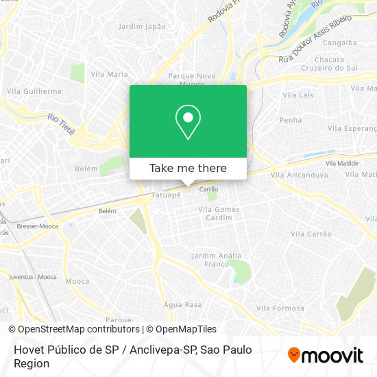 Mapa Hovet Público de SP / Anclivepa-SP