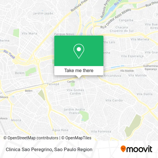 Clinica Sao Peregrino map