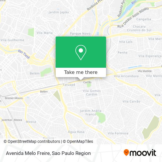 Mapa Avenida Melo Freire