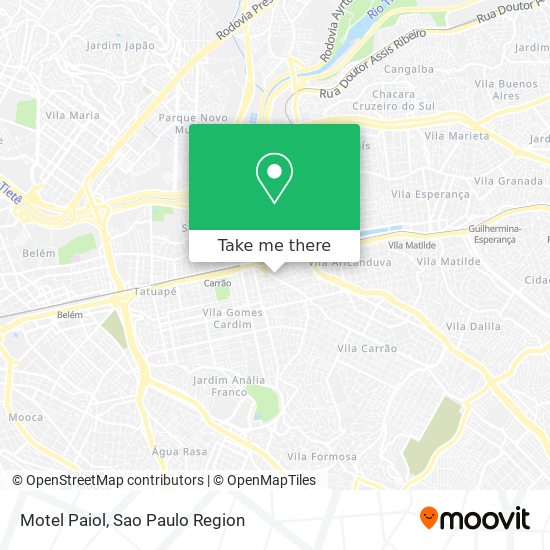 Mapa Motel Paiol