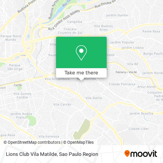 Lions Club Vila Matilde map