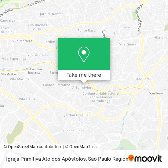 Igreja Primitiva Ato dos Apóstolos map