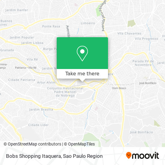 Mapa Bobs Shopping Itaquera