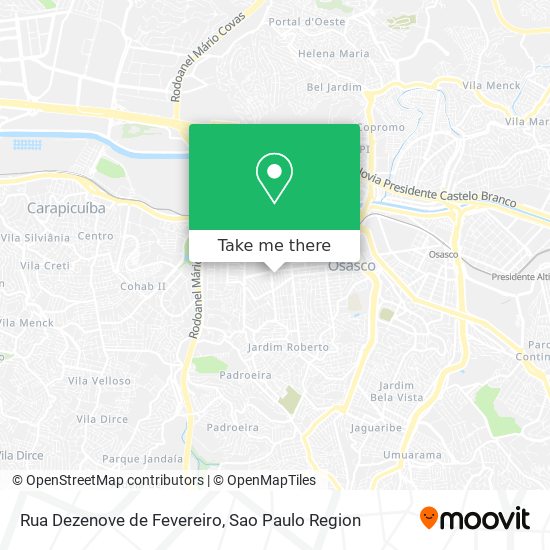 Rua Dezenove de Fevereiro map