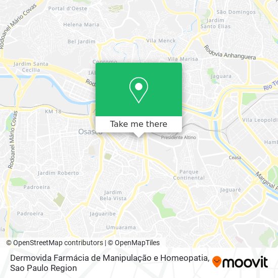 Mapa Dermovida Farmácia de Manipulação  e Homeopatia