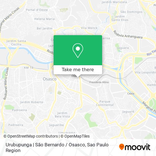 Mapa Urubupunga | São Bernardo / Osasco