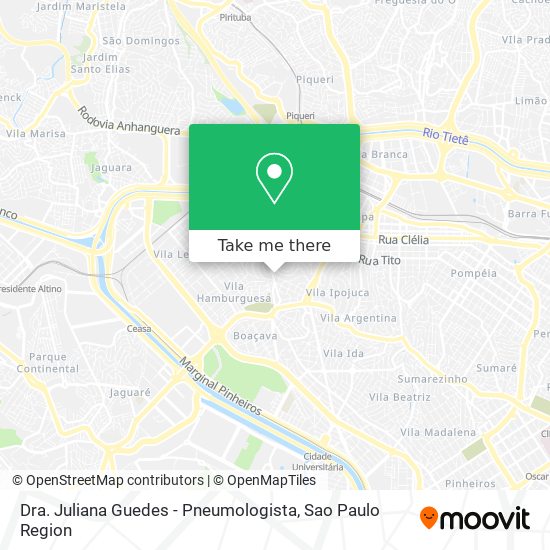 Dra. Juliana Guedes - Pneumologista map