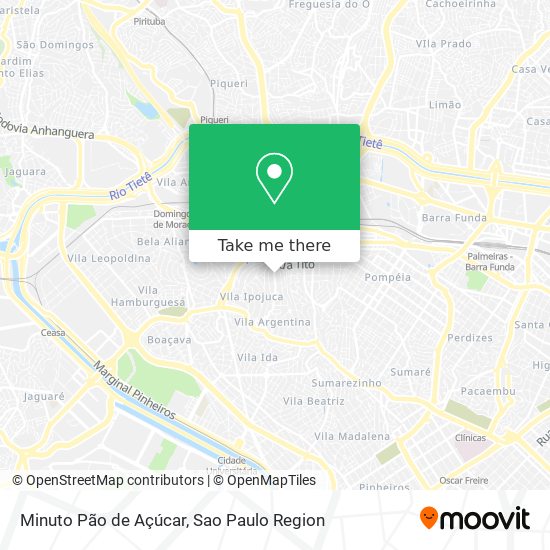 Minuto Pão de Açúcar map