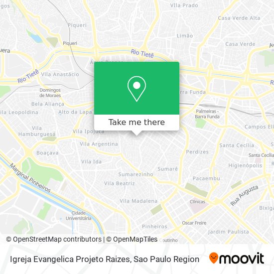 Igreja Evangelica Projeto Raizes map