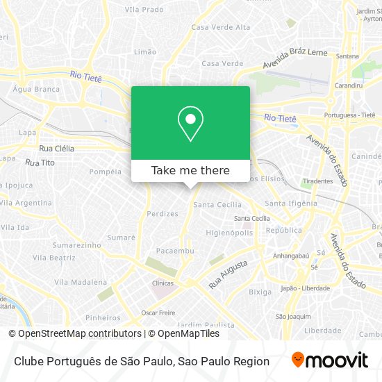 Mapa Clube Português de São Paulo